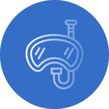 Bir aqualung simgesinin vektör çizimi