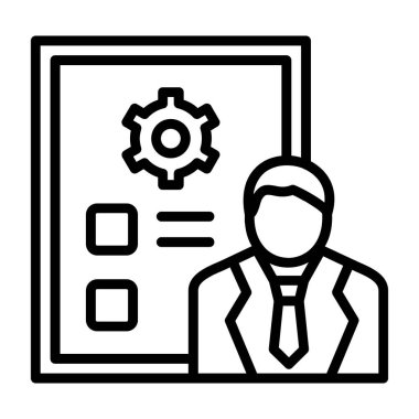 İş simgesinin vektör illüstrasyonu