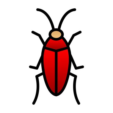 Hamamböceği web simgesi ana hatları vektörü 