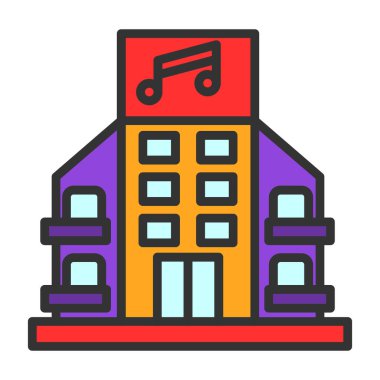 Basit Gece kulübü vektör illüstrasyon tasarımı