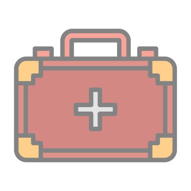 ilk yardım kiti vektör simgesi 