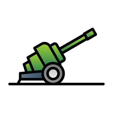 askeri top vektör simgesi