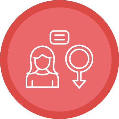 Bir kadın simgesinin vektör illüstrasyonu