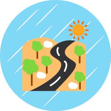 Orman ikonu vektör illüstrasyonu