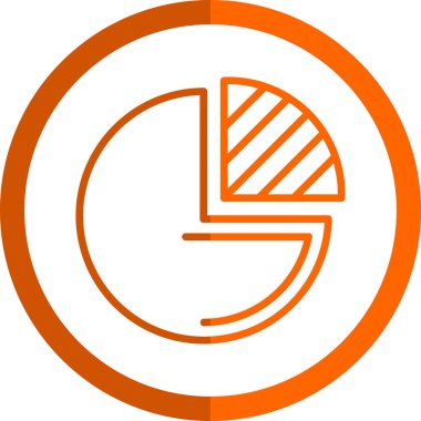 Pasta grafiği simgesinin vektör çizimi 