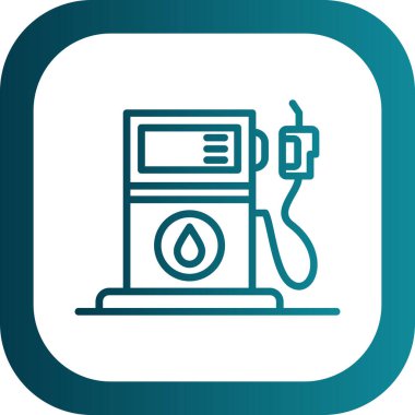 benzinlik ikonu vektör illüstrasyonu