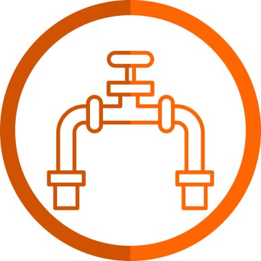 Boru simgesi, vektör illüstrasyonu basit tasarım