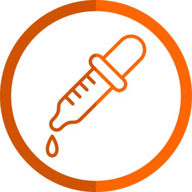 pipette simgesi, vektör illüstrasyonu basit tasarım