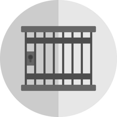 Hapishane vektör ikonu. Grafik ve web tasarımı için izole edilmiş resim.
