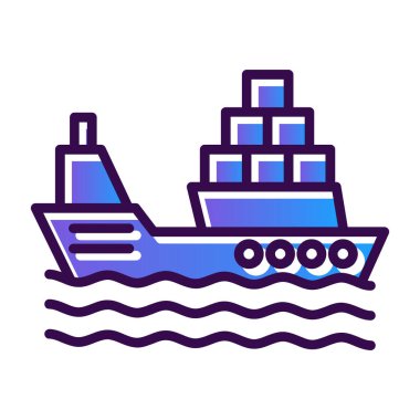 ship icon, vector illustration simple design