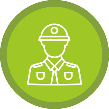 Bir polis memuru simgesinin vektör çizimi.