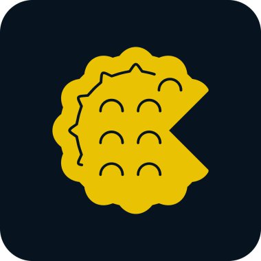 Bisküvi simgesi vektör illüstrasyonu