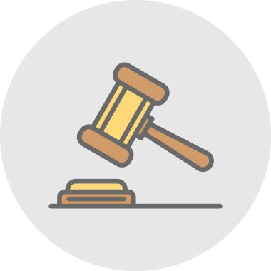 Yargıç Gravel. Web simgesi basit illüstrasyon 