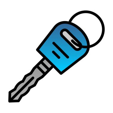 Araba anahtarı. Web simgesi basit illüstrasyon              