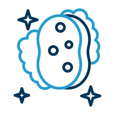 Sünger simgesinin vektör illüstrasyonu 