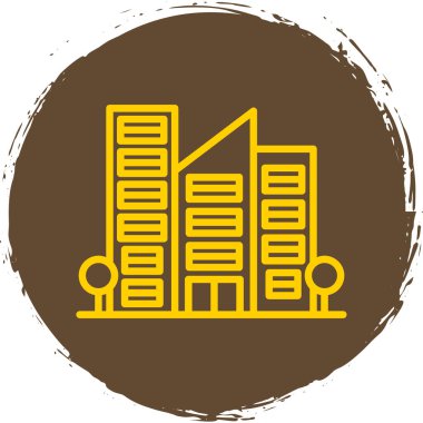 bina simgesi, basit vektör illüstrasyonu