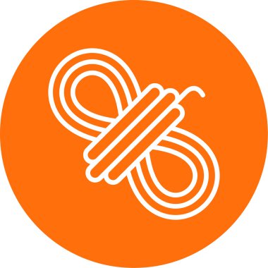 İp düz simgesinin vektör illüstrasyonu