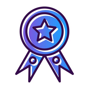 Ödül rozeti simgesi beyaz arkaplanda izole edilmiş taslak biçiminde. kazanan sembol