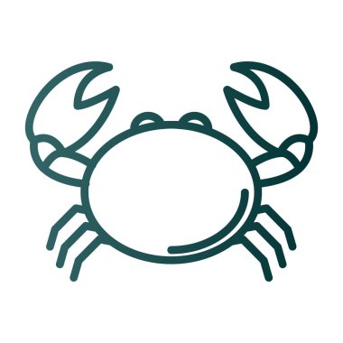 Yengeç simgesi vektör illüstrasyonu 