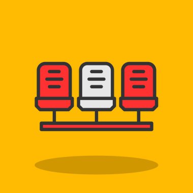 ofis masası vektör simgesi.