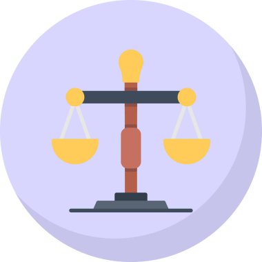 law vector color line icon