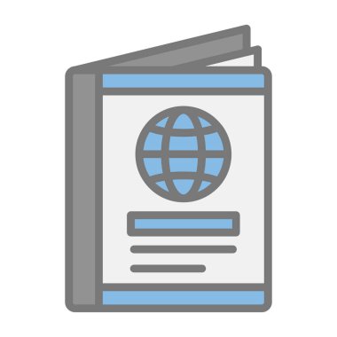 Basit Pasaport simgesi vektör tasarımı