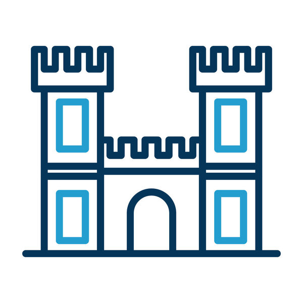 castle icon, vector illustration simple design