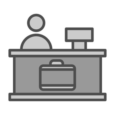 Ofis simgesi vektör illüstrasyonu