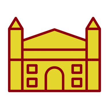 Bina. Web simgesi basit illüstrasyon