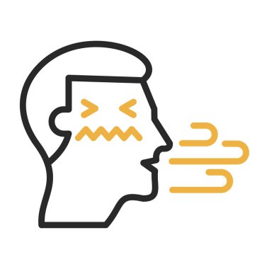 Konuşma baloncukları simgesi olan kafası olan adam