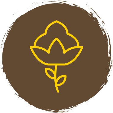 Bahçedeki bir çiçeğin vektör çizimi