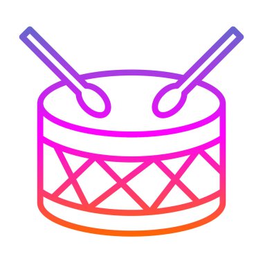 Vektör illüstrasyonu, Davul simgesi.