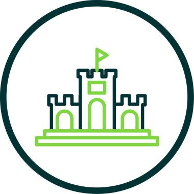 Kumdan kale simgesi, vektör illüstrasyonu basit tasarım