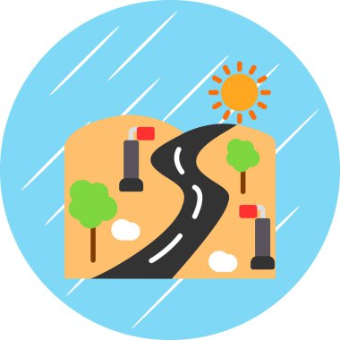 hava düzlüğü simgesi, vektör çizimi