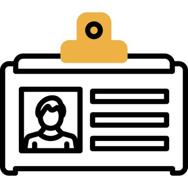 Kimlik kartı web simgesi, vektör illüstrasyonu 