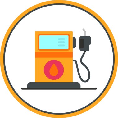 Petrol pompasının vektör illüstrasyonu