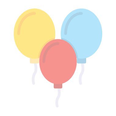 Üç balon. Web simgesi basit illüstrasyon 