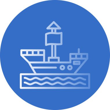 kargo gemisi simgesi. Web için taşıyıcı vektör simgelerinin basit illüstrasyonu