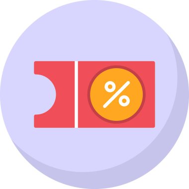 Düz stil indirimli indirim simgesi