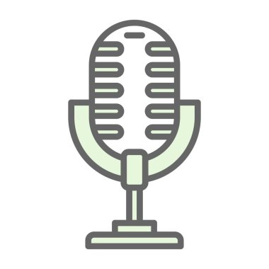 mikrofon simgesi, vektör illüstrasyonu basit tasarım
