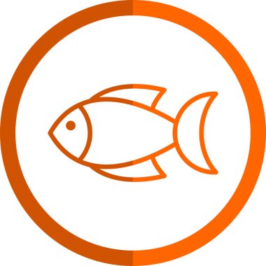 balık simgesi, vektör illüstrasyonu basit tasarım