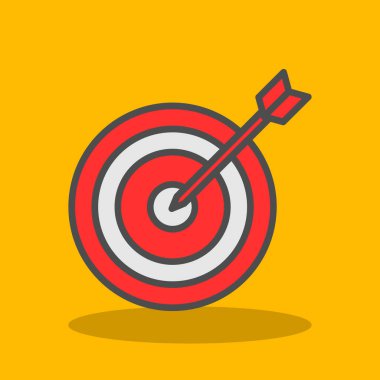 Hedef simgenin vektör illüstrasyonu 