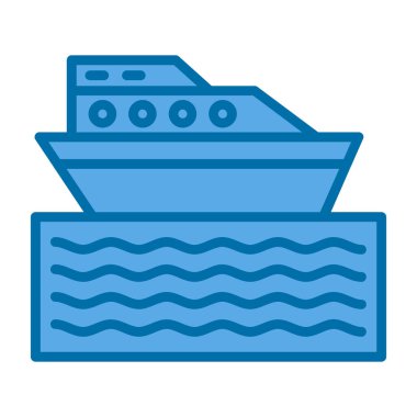 tekne ikonu vektör illüstrasyonu 