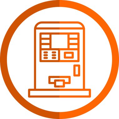 atm makine simgesi, vektör illüstrasyonu basit tasarım