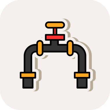 Boru simgesi, vektör illüstrasyonu basit tasarım