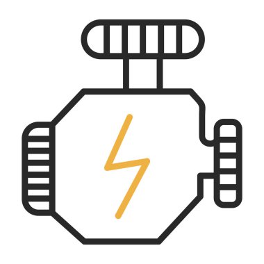 motor simgesi, vektör illüstrasyonu basit tasarım