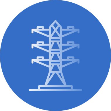 Güç istasyonu simgesinin vektör illüstrasyonu