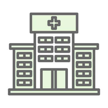 Hastane web simgesi basit illüstrasyon 