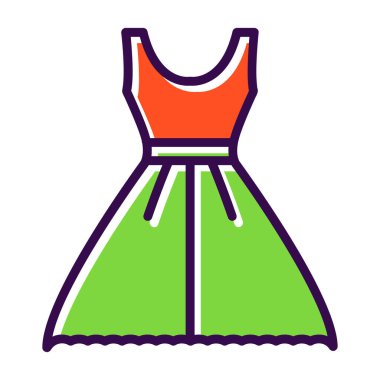 Elbise. Web simgesi basit illüstrasyon 