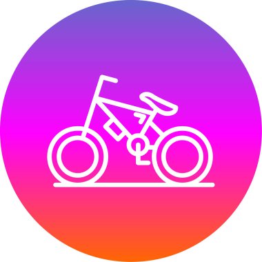 Bisiklet yassı simgesinin vektör illüstrasyonu